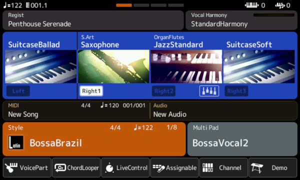 BossaBrazil loaded on the Home screen