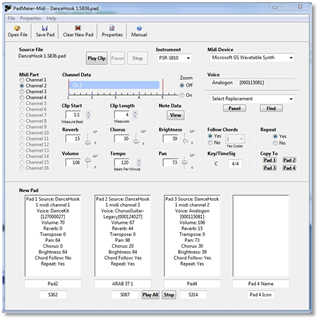 PadMaker-Midi screen shot