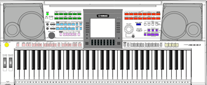 Yamaha PSR-3000 top panel