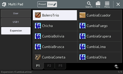 Multi Pad Bolero Trio