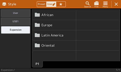 Style > User > Expansion > 4 pre-installed packs.