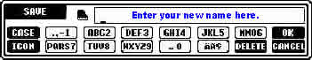 SAVE file input box