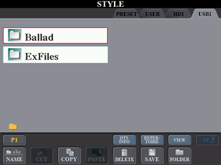 New style folder in USB