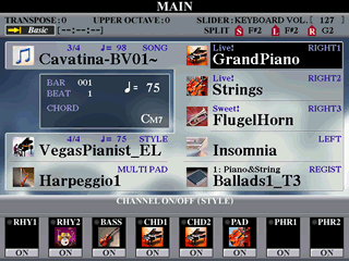 MAIN screen with Registration file loaded