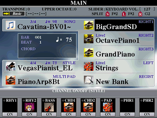 MAIN display with new voice