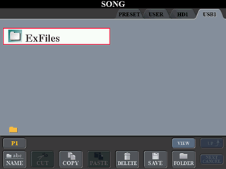 SONG screen
