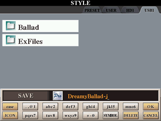 STYLE display screen