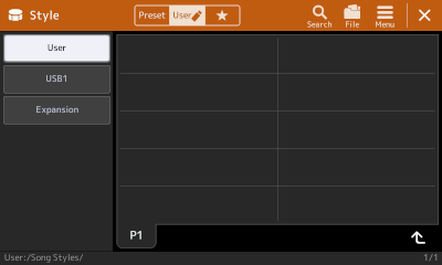 Song Styles folder with all files deleted.