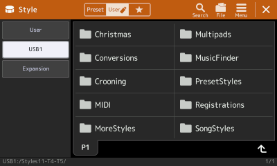 Contents of Styles11 folder.