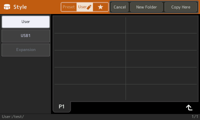 screen showing contents of empty test folder.