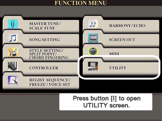 T3 FUNCTION MENU