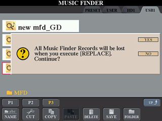 Confirm screen