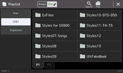 USB drive showing various data collections