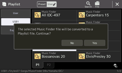 Confirm conversion to Playlist.