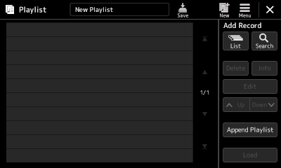 Using Save option on New Playlist file.