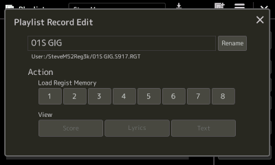 Playlist Record Edit for 1st record.