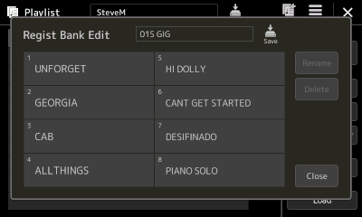 Regist Bank Edit screen for 01S GIG registration file.