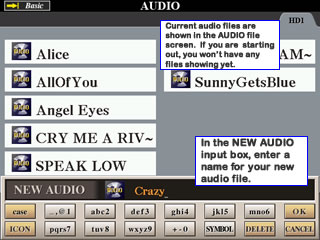 Creating a new audio file name