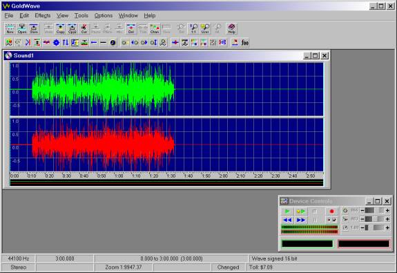 Recording in GoldWave