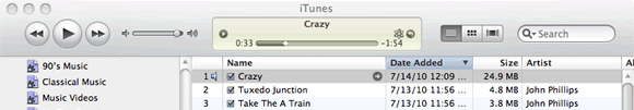 iTunes playing WAV