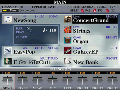 main screen