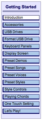 Sample sidebar navigator