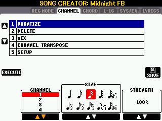 CHANNEL Screen