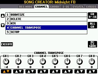CHANNEL TRANSPOSE FOR 1-8