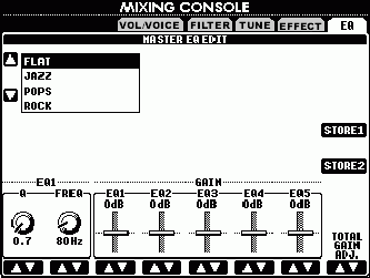 Master EQ Edit screen on 2k