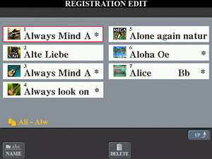 Registrations in the Ali-Alw subfolder