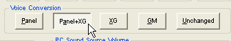 Panel+XG button in the Voice Conversion button group