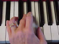 5-3-1 fingers on Bb-D-F