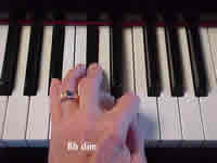 5-3-2 fingers on Bb-Db-E