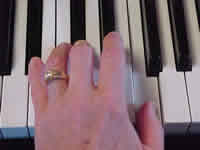 5-3-1 fingers on Bb-Db-F