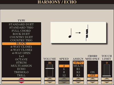 Yamaha Tyros Harmony/Echo
