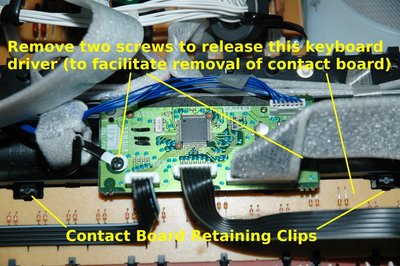 release the keyboard driver circuit board