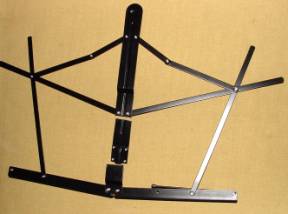 music holder with support bracket cut off