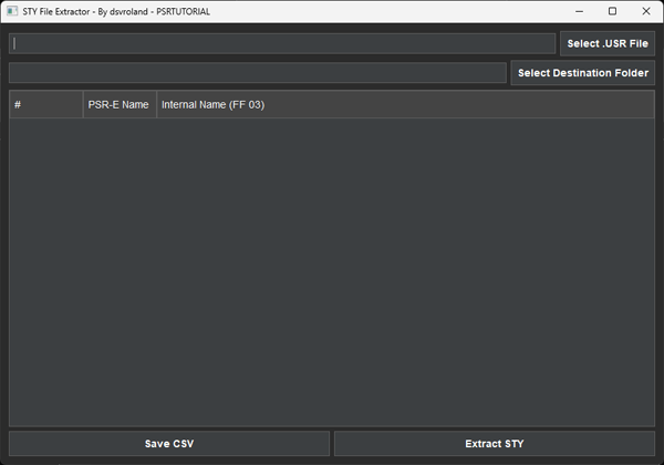 Launching the Style File Extractor application